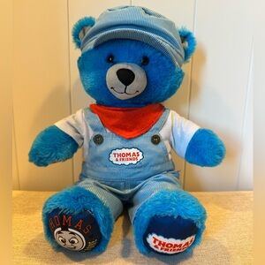 Build-a-Bear Thomas & Friends Blue Plush Bear with conductor outfit